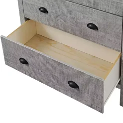 Arden Gray Wood 5-Drawer Chest
