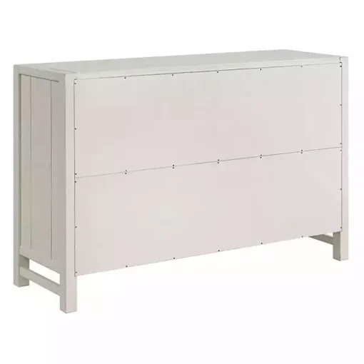 Arden White Wood 6-Drawer Dresser