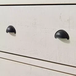 Arden White Wood 6-Drawer Dresser
