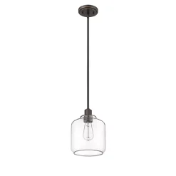 Asheville Bronze Glass Globe Pendant Light