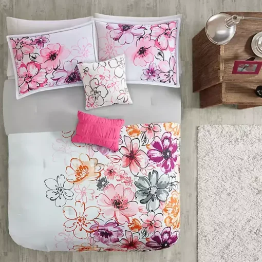 Ashley Floral Twin XL 4-pc. Comforter Set