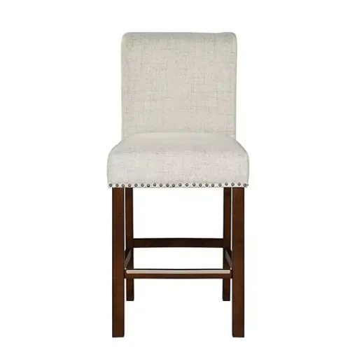 Aubrey Natural Upholstered 2-pc. Counter Stool Set