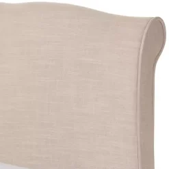 Beige Classic French Queen Platform Bed