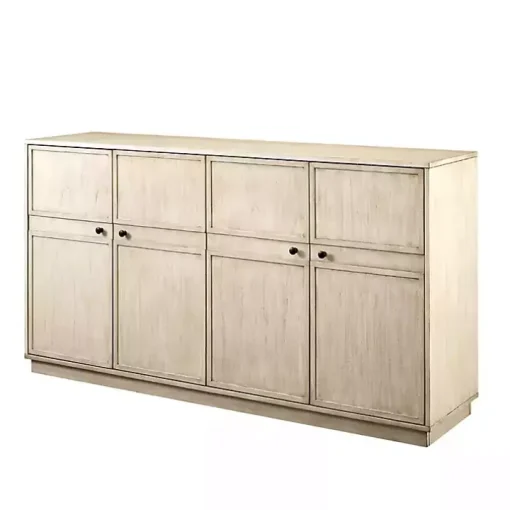 Birch Wood 4-Door Sideboard