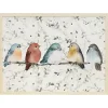 Bird Friends on a Branch Framed Art Print