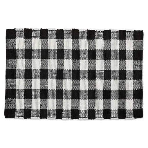 Black and White Buffalo Check Accent Rug