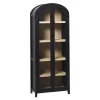 Black Arched Glass Doors Chantelle Bookcase