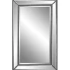 Black Beaded Double Frame Beveled Wall Mirror