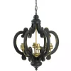 Black Distressed Gold Chandelier