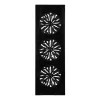 Black Handcarved Wood Floral Wall Plaque