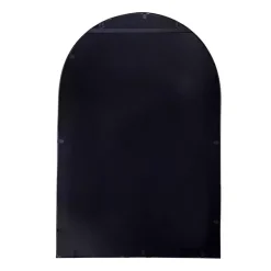 Black Long Arched Wall Mirror
