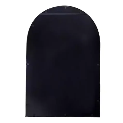 Black Long Arched Wall Mirror