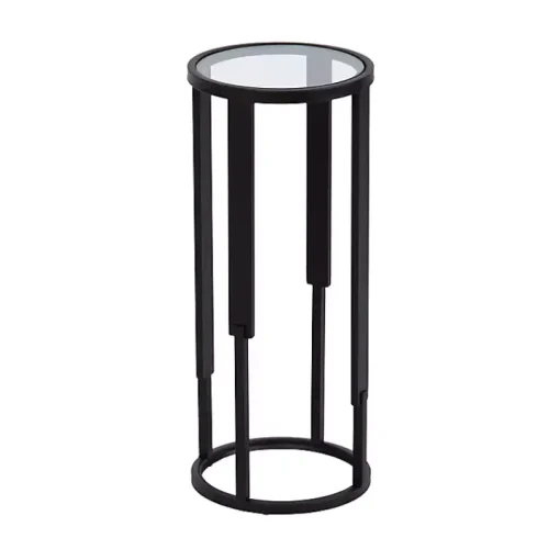 Black Metal & Glass Ravalli Drink Table
