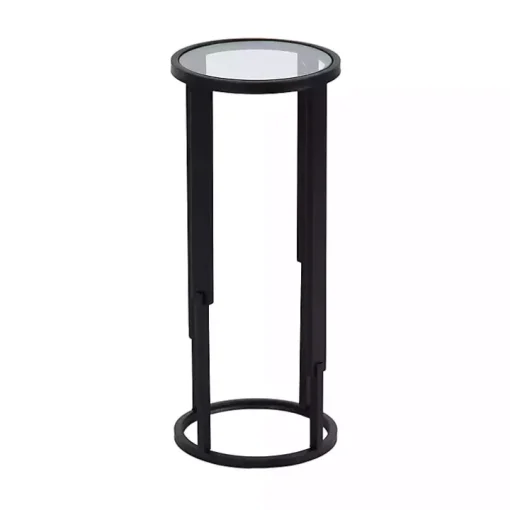 Black Metal & Glass Ravalli Drink Table