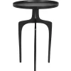 Black Metal Arched Legs Side Table