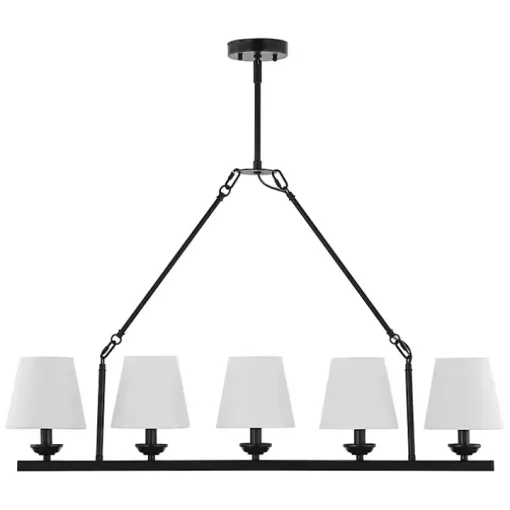 Black Metal Linear Chandelier