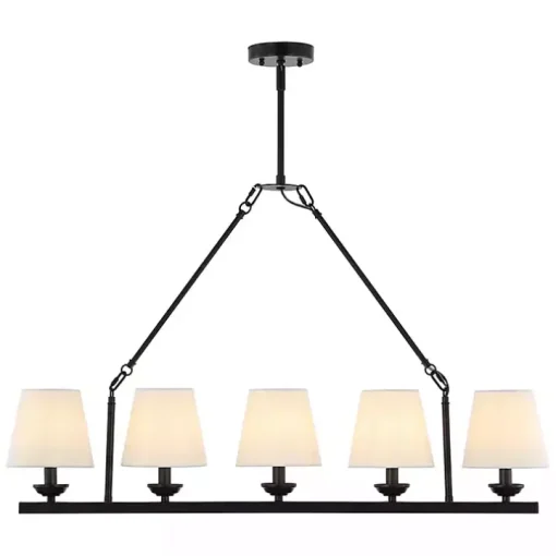 Black Metal Linear Chandelier