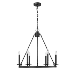Black Metal Round Florence Chandelier