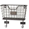 Black Metal Wire Mail Wall Pocket
