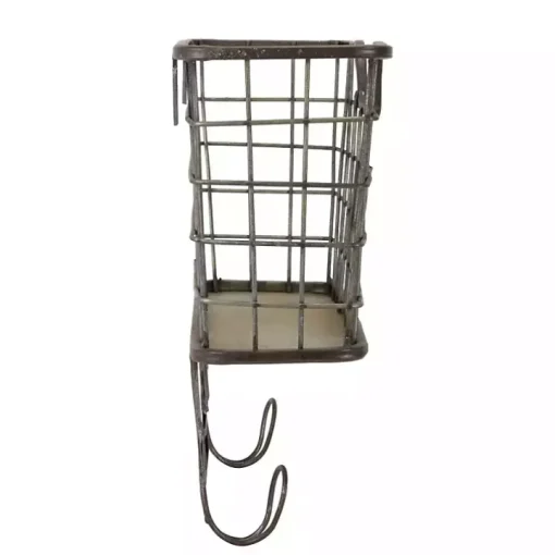 Black Metal Wire Mail Wall Pocket