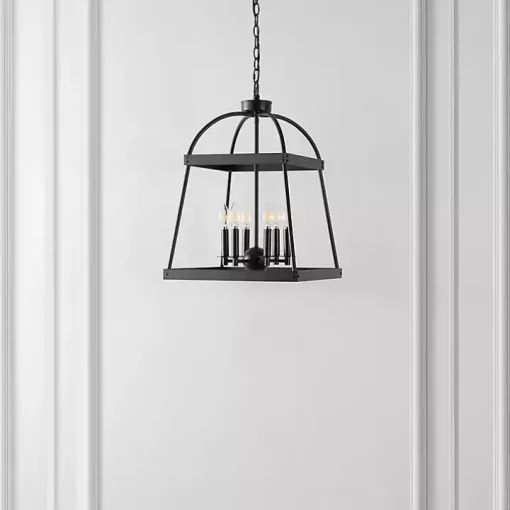 Black Open Frame Adjustable Chandelier