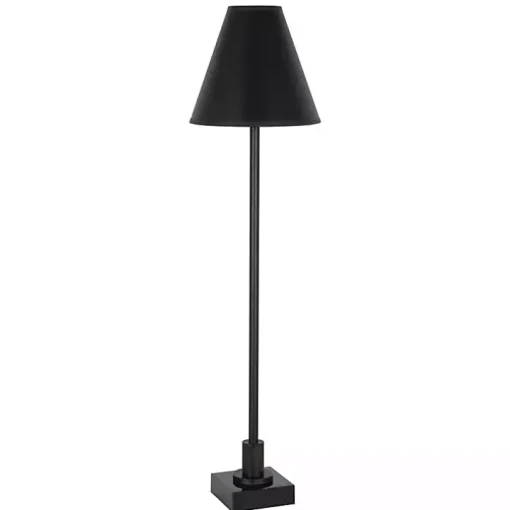 Black Pillar Buffet Lamps, Set of 2