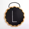 Black Scalloped Monogram L Wall Plaque