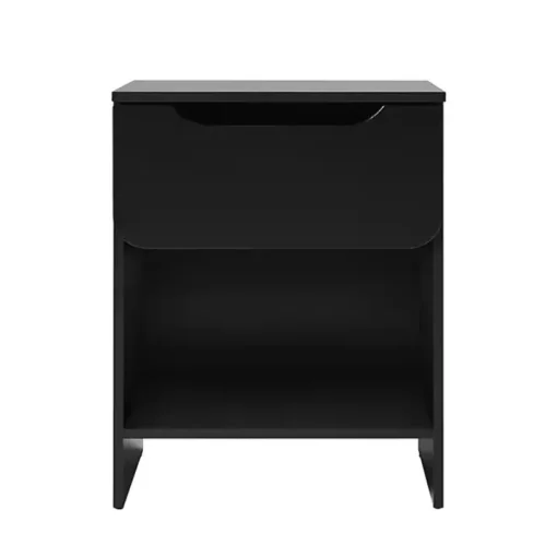 Black Stanley Single Drawer Nightstand