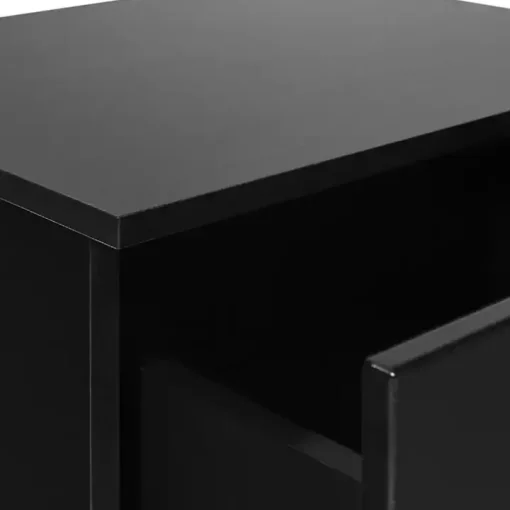 Black Stanley Single Drawer Nightstand