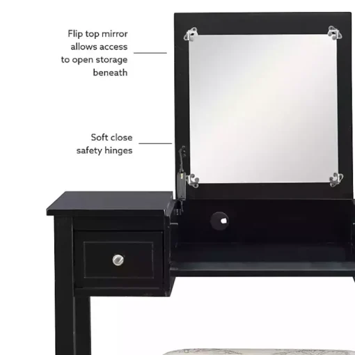 Black Virginia Butterfly 2-pc. Vanity Set