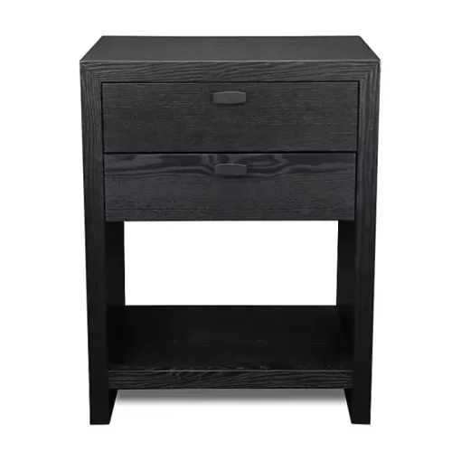 Black Vivara 2-Drawer Nightstand