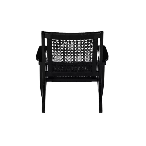 Black Woven Rope Accent Chair