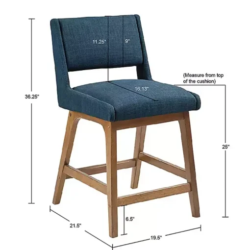 Blue Boomerang Modern Counter Stool