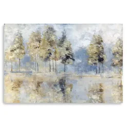 Blue Golden Forest Giclee Canvas Art Print