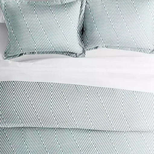 Blue Linear 3-pc. King Duvet Cover Set