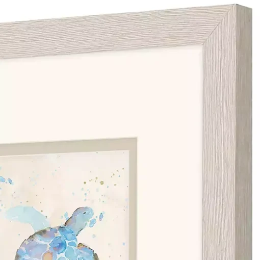 Blue Sea Turtle Frames Art Prints, Set of 2