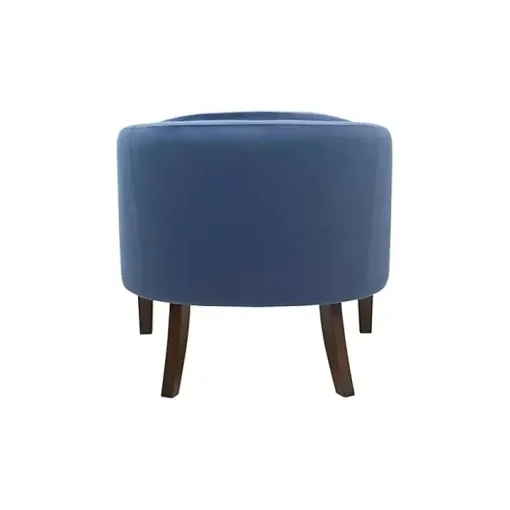 Blue Velvet Tufted Midcentury Modern Accent Chair