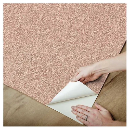 Brick Textured Cross Woven Peel & Stick Wallpaper