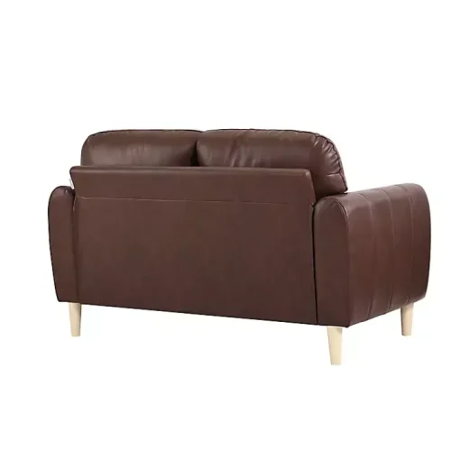 Brown Faux Leather Lyon Loveseat