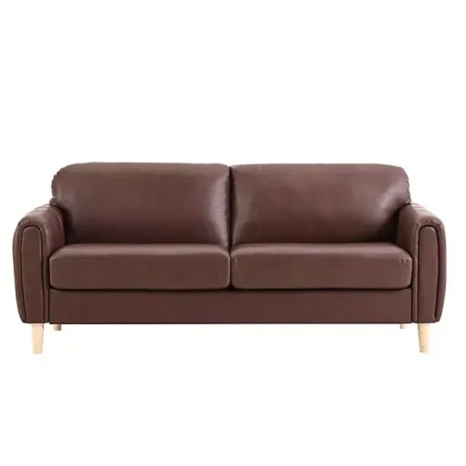 Brown Faux Leather Lyon Sofa
