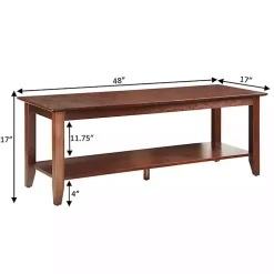 Brown Simple Rectangular Coffee Table