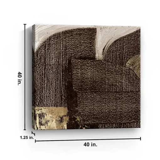 Brown to Gold Canvas Art Print, 40x40 in.