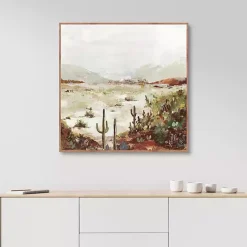 Cactus Canyon Western Framed Canvas Art