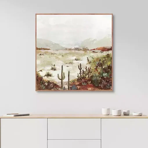 Cactus Canyon Western Framed Canvas Art