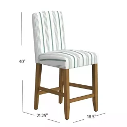 Calypso Striped Upholstered Counter Stool