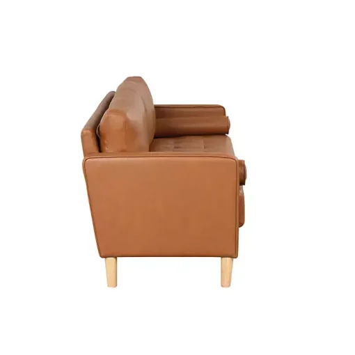 Caramel Faux Leather Chelsea Sofa