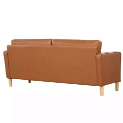 Caramel Faux Leather Chelsea Sofa