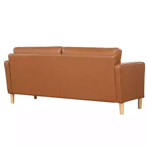 Caramel Faux Leather Chelsea Sofa