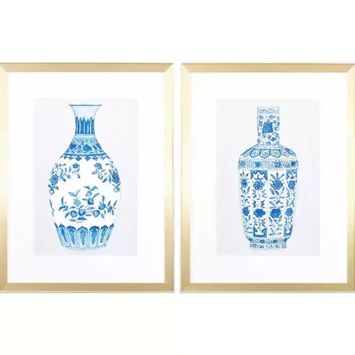 Chinoiserie Vases I Framed Art Prints, Set of 2