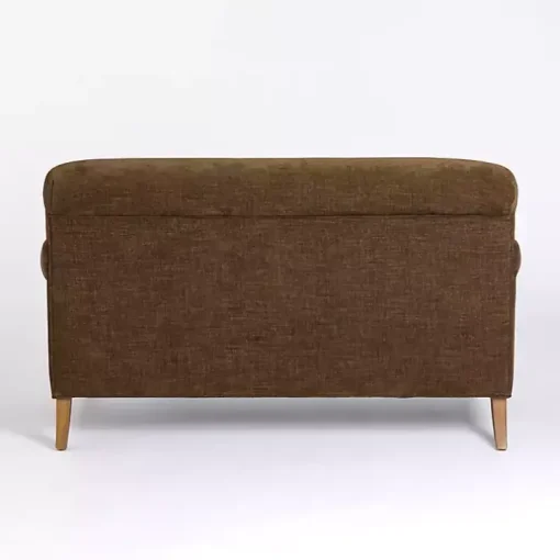 Chocolate Brown English Loveseat